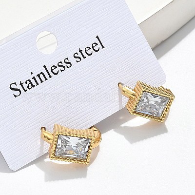 Серьги-кольца из нержавеющей стали 304 EJEW-S253-02E-G-1