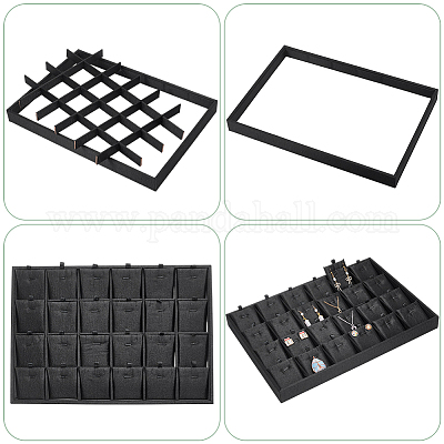 Поднос для подвесных товаров с 24 отделением из дерева ODIS-WH0030-191-1