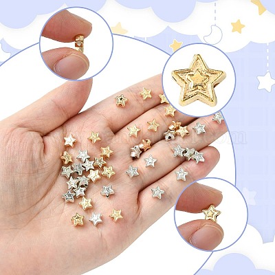 250шт 2 цвета пластиковые бусины ccb&nbsp;CCB-FS0001-10-1