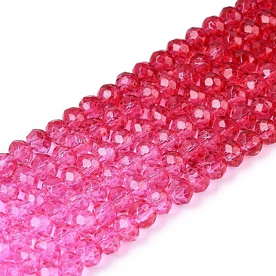 Нить стеклянных бусин прозрачного градиента цвета GLAA-TAC0022-05O-01-1