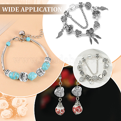 120шт 15 стиля европейские бусины из сплава в тибетском стиле MPDL-ME0001-01-1