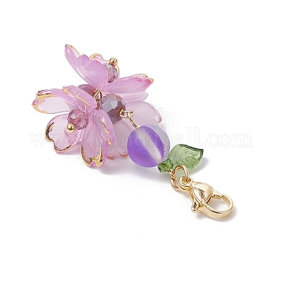 Подвесные украшения из искусственного лунного камня и стекла HJEW-TA00337-1