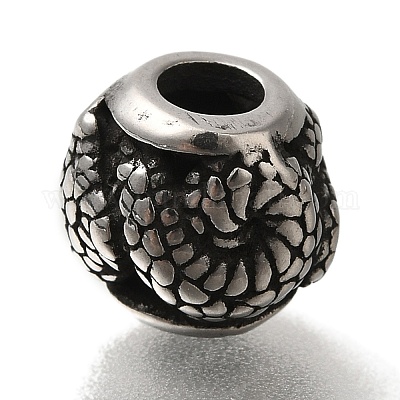 Европейские бусины из нержавеющей стали 304 STAS-D191-05B-AS-1