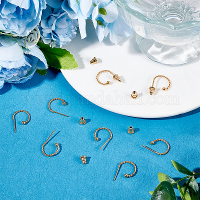 30 шт. круглые серьги-гвоздики из нержавеющей стали 304 STAS-BBC0003-07-1