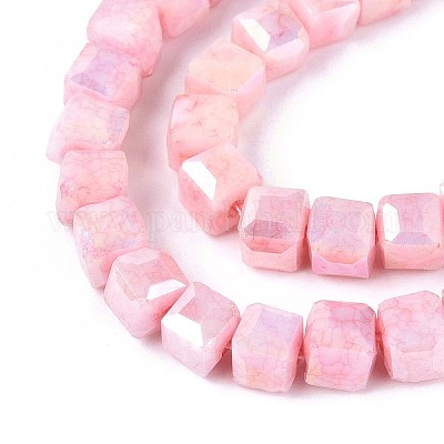 Антикоррозийные гальванические стеклянные бусины GLAA-T025-4mm-10I-1