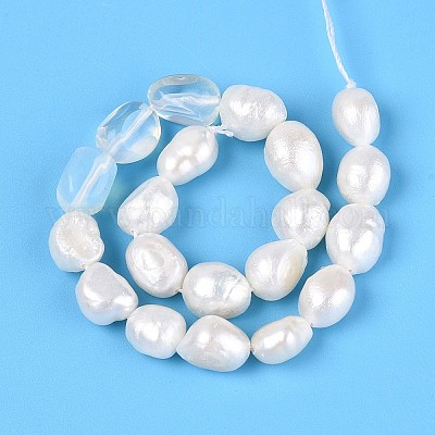 Опаловые самородки и нити из культивированного пресноводного жемчуга PEAR-N023-01A-18-1