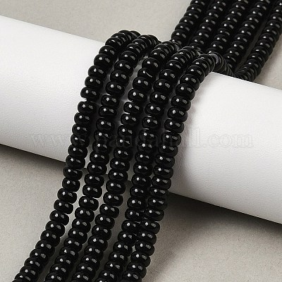 Природные обсидиана бисер нитей G-K343-C44-01-1