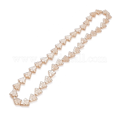 Стеклянные бусины с гальваническим покрытием  EGLA-C002-M-1