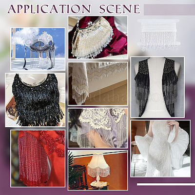 2 ярд смоляных бусин с кисточками для украшения OCOR-OC0001-73B-1