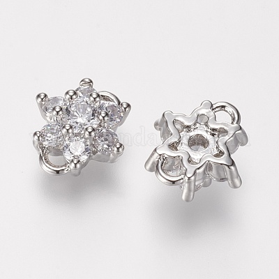 Латунные соединители из кубического циркония класса aaa micro pave X-ZIRC-G086-13P-NR-1