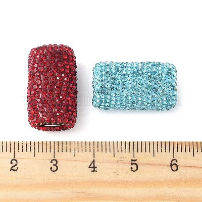 Латунные бусины из стразов и глины KK-P305-07D-G-1