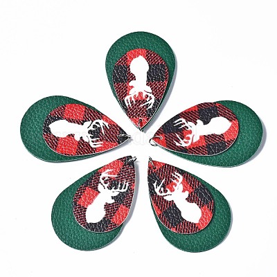 Рождественские темы из искусственной кожи большие подвески X-FIND-R080-05-1