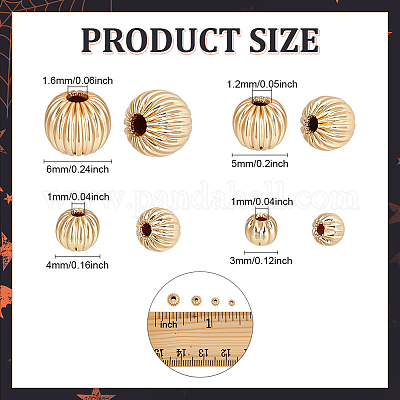 120шт 4 стиля латунные бусины KK-PH0013-41-1