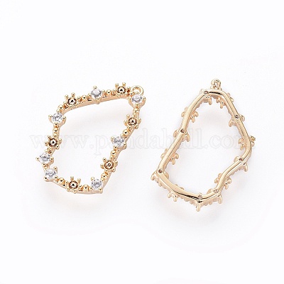 Сеттинги для кулона (стразов) из латуни  ZIRC-G151-08G-1