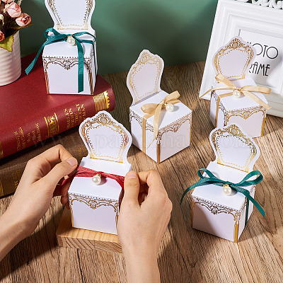 30 набор 3-х цветных романтических свадебных конфет в форме стула CON-FW0001-01-1