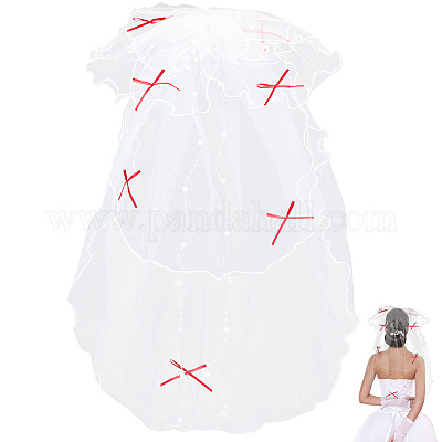 Органза абс жемчужная свадебная фата OHAR-WH20020-05A-1