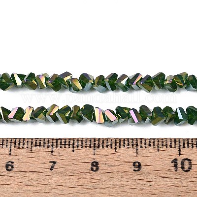 Гальванические непрозрачные стеклянные бусины GLAA-N022-4mm-17-1