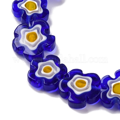 Ручной работы millefiori стеклянные бусины нитки LAMP-G164-08A-1