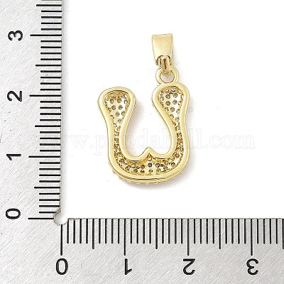 Латунные микро проложить кубического циркония подвески ZIRC-C012-01G-21-1