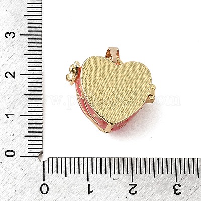 Латунь эмаль коробки молитве подвески&nbsp;KK-CJC0013-17G-02-1