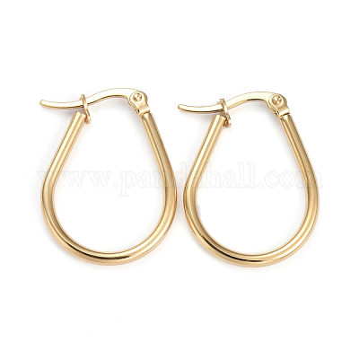 201 серьги-кольца из нержавеющей стали EJEW-I245-21F-1