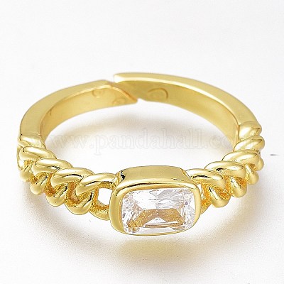 Регулируемые латунные микропрофилированные кубические кольца из циркония&nbsp;LS-ZIRC-I049-39G-01-1