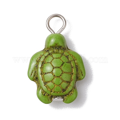 Окрашенные синтетические бирюзовые подвески PALLOY-JF02897-1