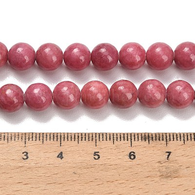 Природные родонит бисер нитей&nbsp;G-F820-K05-8mm-1