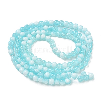 Стеклянные бусины кракле GLAA-U001-6mm-08-1