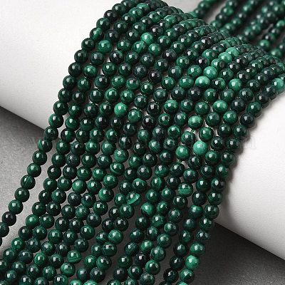 Natur Malachit Perlen Stränge&nbsp;G-F571-27AB1-3mm-01-1