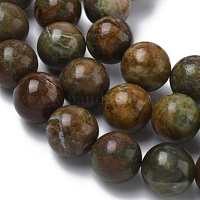 Естественный зеленый опал бисер нитей&nbsp;G-K365-F04-14mm-1