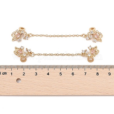 Стойки обшивки латунь микро проложить кубического циркония бусы KK-F879-17G-1