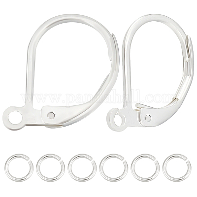 50 шт. латунные серьги с защелкой KK-BBC0005-72S-1