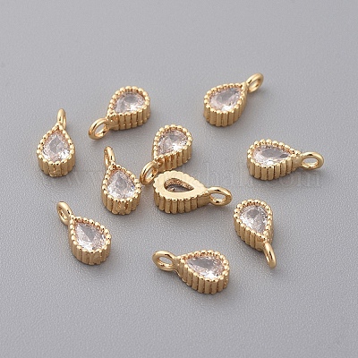 Латунь подвески циркония кубической X-ZIRC-Q014-057G-1