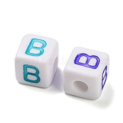 Непрозрачные акриловые бусины OACR-I022-01B-1