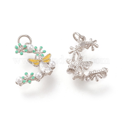 Латунные микропаве прозрачные кубические циркониевые подвески KK-F820-27P-1