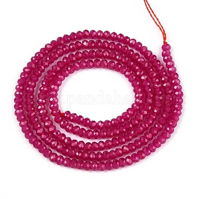 Нити бусин из красного корунда G-G106-A45-05-1