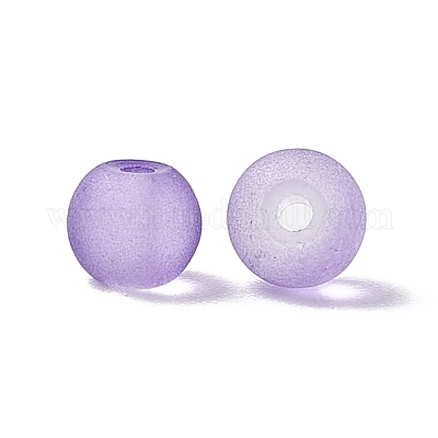 500шт 3 стильные прозрачные бусины из матового стекла FGLA-FS0001-01-1