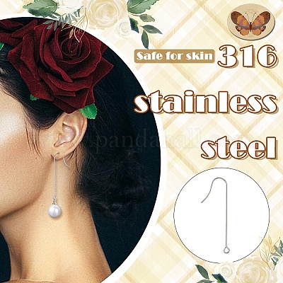 100 шт. 3 стиля крючков для сережек из хирургической нержавеющей стали 316 FIND-YW0005-50-1