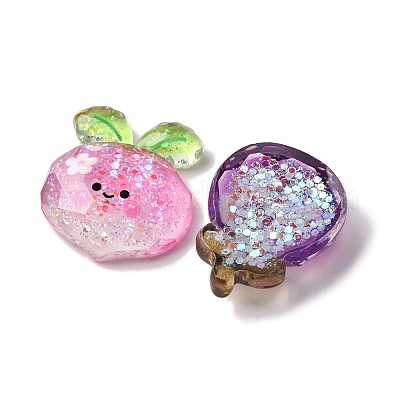 Светящиеся кабошоны из прозрачной смолы CRES-V001-04-1