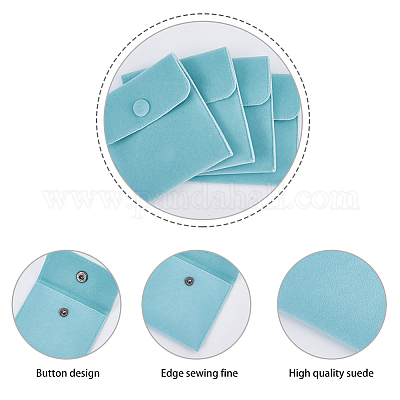 8шт 2 стильных квадратных бархатных мешочка для ювелирных изделий TP-HY0001-06B-1