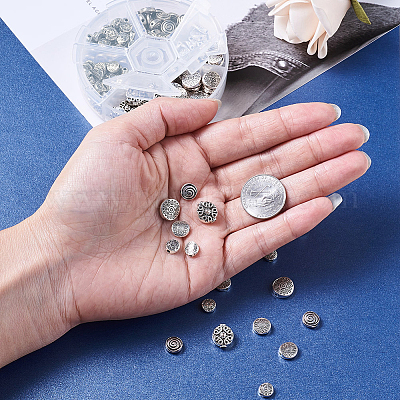 Сплавочные овальные бусины тибетского стиля  TIBEB-KS0001-03AS-1