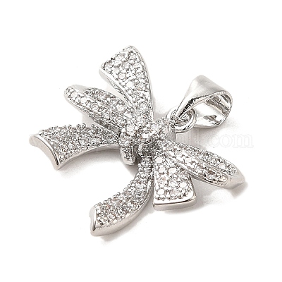 Латунные микропаве прозрачные подвески с фианитом FIND-Z041-07P-1