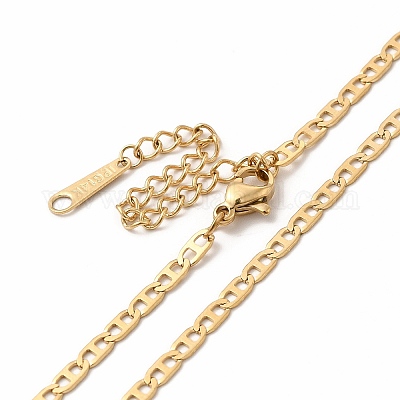 Men's Gold-Tone Stainless Steel Mariner Link Chain Necklace 