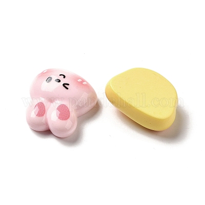 Кабошоны из непрозрачной смолы с мультяшными животными RESI-R443-02-1