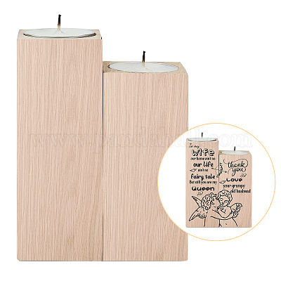 Деревянный подсвечник AJEW-WH0268-005-1