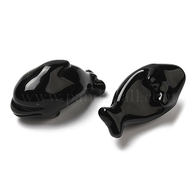 Украшение дисплея скульптуры из натурального обсидиана DJEW-Q002-02D-1