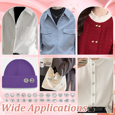 48 шт. 12-цветные пуговицы с тремя отверстиями из сплава со стразами на ножке BUTT-GA0001-43P-1