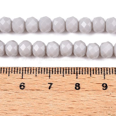 Непрозрачный сплошной цвет имитация нефрита стеклянные бусины пряди EGLA-A044-P6mm-D19-1