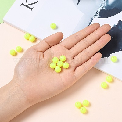 Флуоресцентные акриловые бусины MACR-R517-10mm-01-1